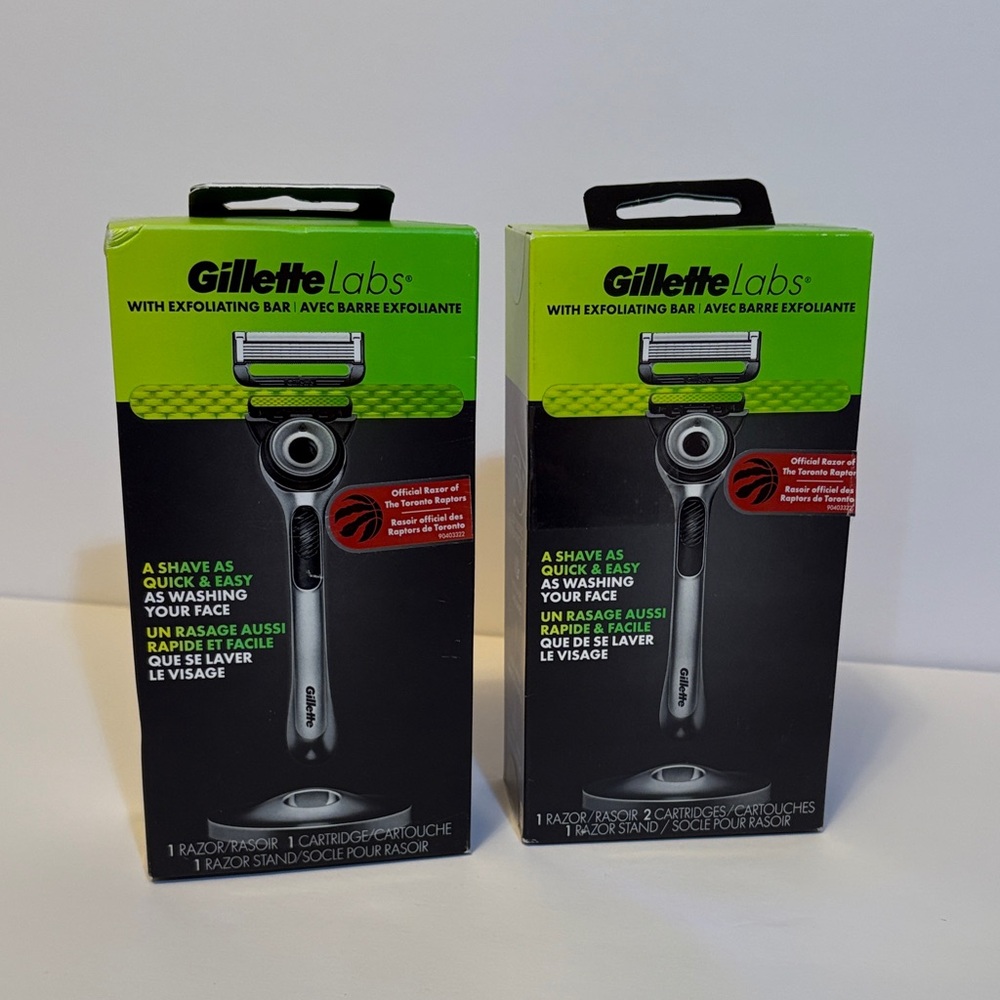 Gillette Labs Razor with Exfoliating Bar 2X set Toronto Raptors sponsor